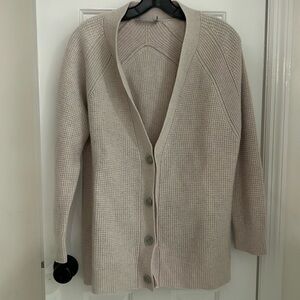 Vince beige button down cardigan